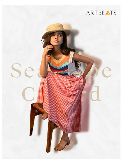 The perfect summer holiday outfit doesn’t try too hard. The Seascape Co-ord set, with its light linen top and gingham skirt, is all things summer in fabric form.
