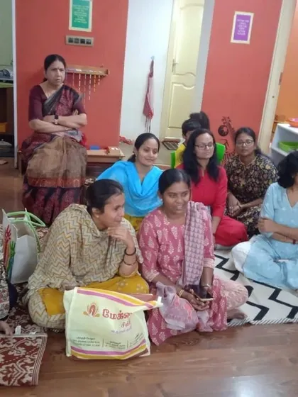 A group of mothers enjoying one of our school events. Building a strong parent community is a key part of the supportive environment I strive to create at Ken Montessori.