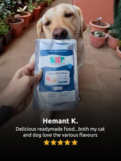 This review is a double win. Hemant's cat and dog both love our ready-made food. We make it easy for multi-pet households.