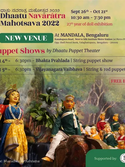 Another version of the 2022 puppet show schedule, highlighting the free entry for all visitors.