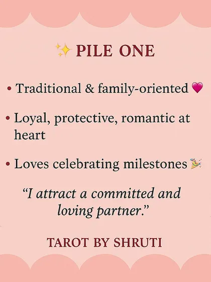 A message from your future spouse, based on the ring you choose. This reading gives you a peek into their personality, whether they are traditional and family-oriented, calm and supportive, or stylish and ambitious.