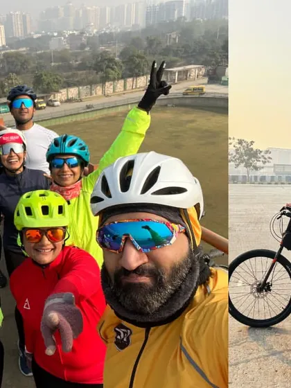 A selfie collage from the "Bye Bye 2024" ride, capturing the joy and excitement of the event.