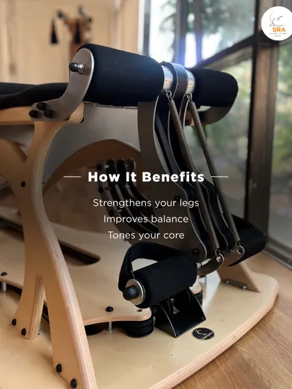 How does the Gyrotonic® Leg Extension benefit you? It strengthens your legs, improves your balance, and tones your core, all while maintaining a fluid and connected feeling throughout the body.