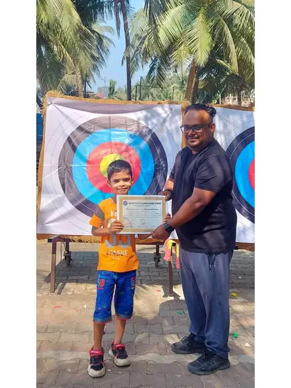 One of our youngest archers from the March 2023 batch, happy to have completed the course.