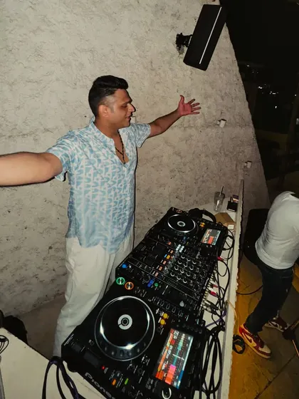 An energetic shot from a performance at Nomi. I bring my full energy to every single show, no matter the size of the venue.