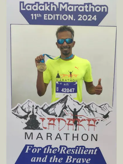 Celebrating our member Sijeesh, who conquered the world's highest marathon in Ladakh. We are bursting with pride and honored to be part of his journey.