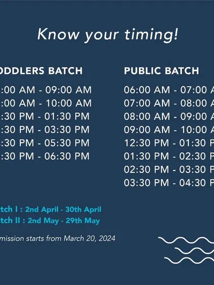 Here are the detailed timings for our Summer Camp 2024 Toddlers and Public batches. We have multiple slots to fit your schedule.