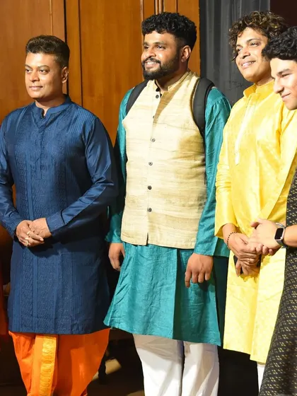 Posing with fellow artists after a successful concert. The camaraderie and mutual respect in the classical music community are truly heartwarming.