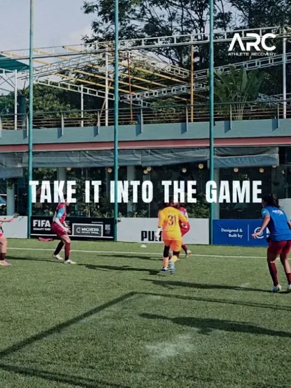 Take it into the game. The ultimate goal of training is to enhance performance when it counts. Here, athletes compete during a match, showcasing the speed, power, and resilience they've built.