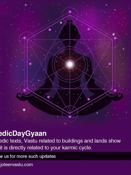 According to Vedic texts, the Vaastu of buildings and land is directly related to your karmic cycle. The energy of the space you inhabit can influence your life's path and experiences.
