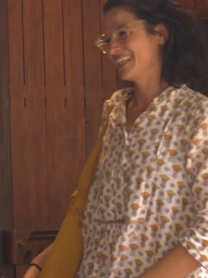 A candid moment of laughter and friendship during a guest's birthday celebration. These connections are a beautiful part of the Ayurvedagram experience.
