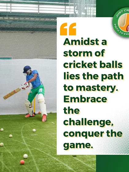 Amidst a storm of cricket balls lies the path to mastery. We encourage our players to embrace the challenge and conquer the game.