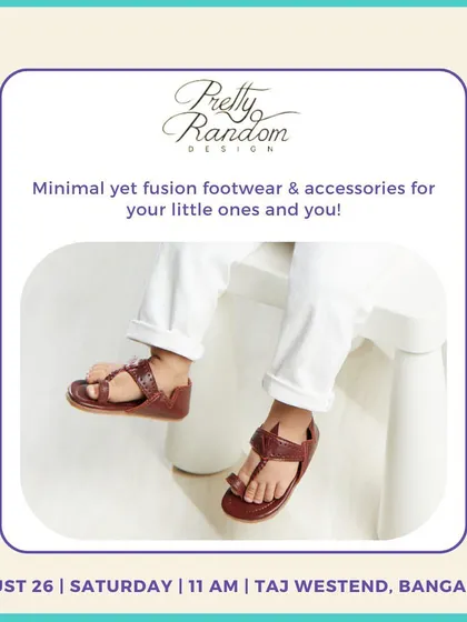 Pretty Random Design offers minimal yet fusion footwear for both kids and moms. These stylish leather sandals are comfortable and perfect for little feet.