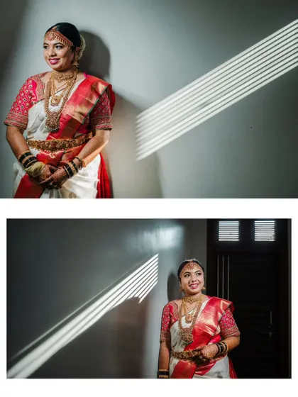 A duplicate of image 231, showcasing creative lighting in a bridal portrait.