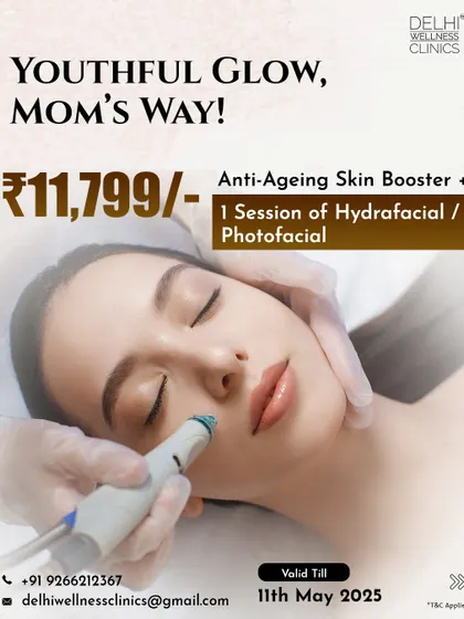 Give your mom the gift of a youthful glow this Mother's Day. Our special package includes an Anti-Ageing Skin Booster plus a session of either a Hydrafacial or Photofacial for complete rejuvenation.