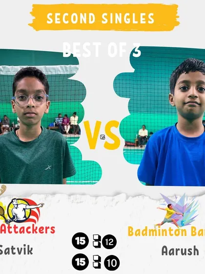A Second Singles match from Day 5. The Ace Attackers show their strength in singles play.
