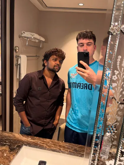 Styling South African cricketer Matthew Breetzke. It's great to work with international players and share my craft.