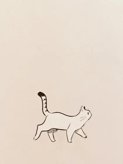 A simple, adorable illustration of a cat from the 'Marvel Meow' comic.