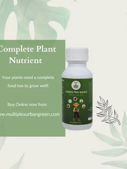Just like us, plants need a complete food source to grow well. Our Complete Plant Nutrient liquid provides all the essential elements in an easy-to-absorb form, making them more resistant to pests and diseases.