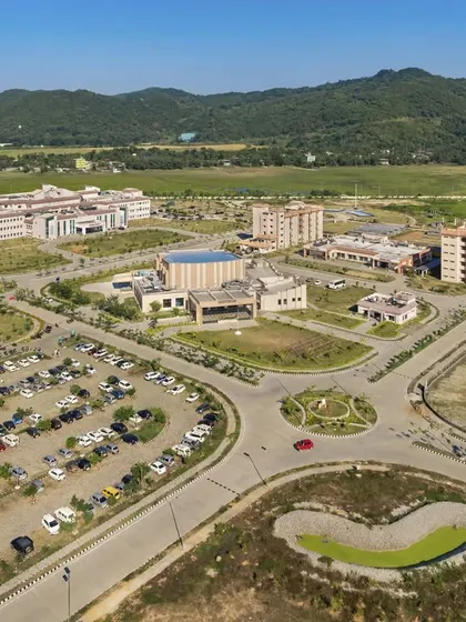 Spread over 190 acres, AIIMS Guwahati is a teaching medical facility that brings world-class healthcare design to northeast India. The campus integrates sustainability, resilience, and human-centric design, creating a self-sufficient and adaptable master plan.