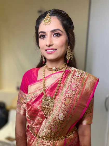 Another beautiful portrait of the bride, looking serene and elegant.
