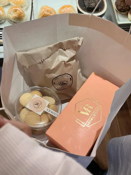 Returning home with a bag full of decadent and delicious goodies from us. It's the best feeling!