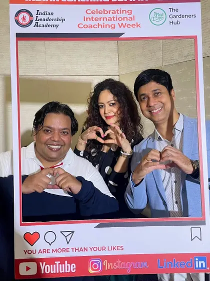 A fun moment at the Indian Coaching Summit photo booth. Celebrating International Coaching Week with my peers is always a highlight.