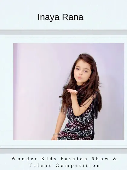 Welcome, Inaya Rana. Blowing a kiss to her future fans, she is a natural performer.