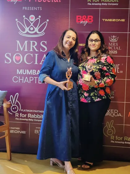 Sharing this special moment with a dear friend. We started our careers together 30 years ago, and it was incredible to both be recognized as award-winning mompreneurs on the same day.