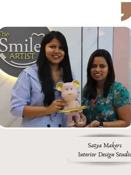 Celebrating a successful project handover with my client, Dr. Sayali Divekar, at her new dental clinic in Chembur. Seeing a client's vision come to life is the most rewarding part of my work.