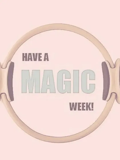 Have a magic week! The Pilates magic circle is just one of the tools we use to enhance your workout. Join us for Pilates, yoga, aerial, and aerobics.