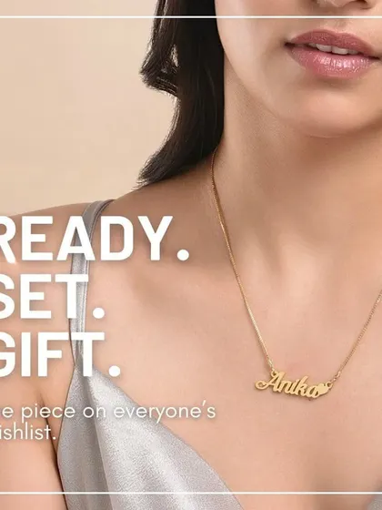 The perfect gift is personal. This image captures the essence of my service, presenting a beautiful script name necklace as the ultimate wishlist item for any occasion.