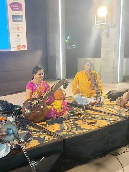 An outdoor concert in Whitefield, where the wind decided to join in. As a performing artist, you learn to embrace these challenges, it's all part of the adventure of live music.