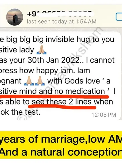 The beautiful result of a positive mind and no medication. This student conceived naturally after being told her low AMH was an impossible barrier.