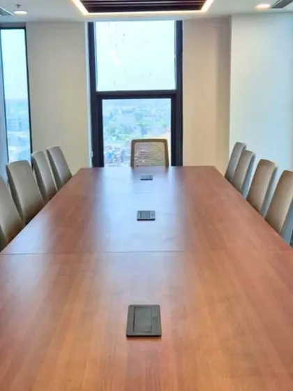 Another view of a large conference room in our Delhi office, ready to host our clients and teams.