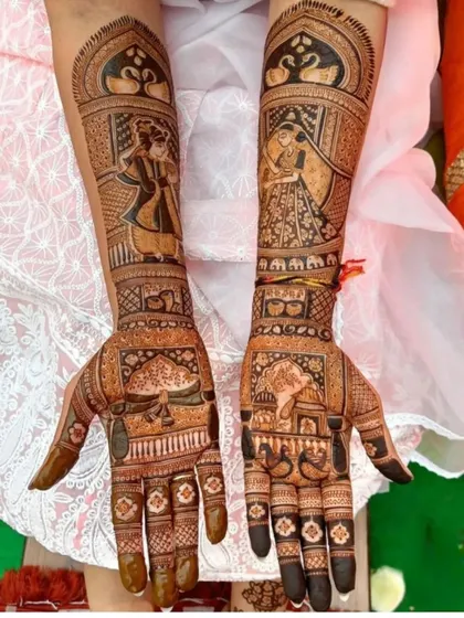 A beautiful depiction of a Sikh bride and groom, showcasing our ability to create culturally specific and respectful designs.