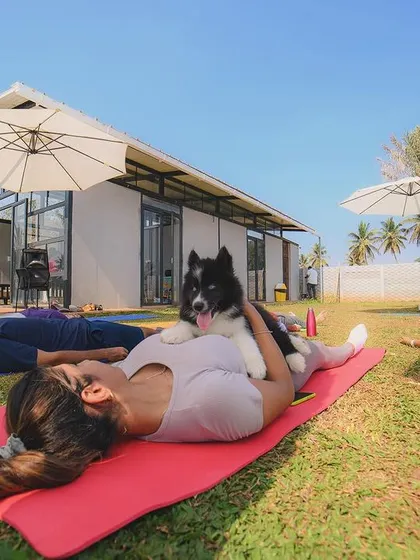 The best kind of savasana is one with a puppy on your chest. This is what makes our Pawga sessions so special.