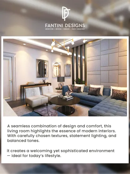 This living room is all about texture. From the quilted sofa to the paneled wall and statement lighting, I layered different materials and tones to create a welcoming and sophisticated environment.