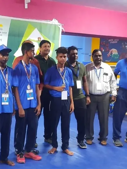 A group of our junior boxers after the medal ceremony. The experience of competing builds character and resilience.