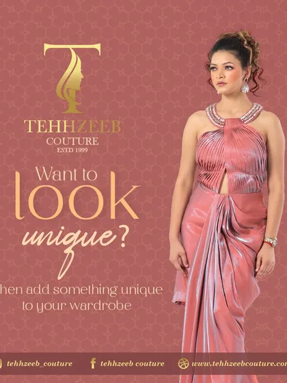 Want to look unique? This metallic pink draped dress is the answer. Its unconventional silhouette and shimmering fabric make it a standout piece for any wardrobe.