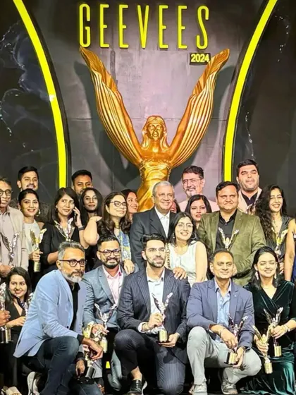 A group photograph with fellow winners at the GeeVees 2024 awards. Being recognized among such talented peers in the design industry is a true honor.
