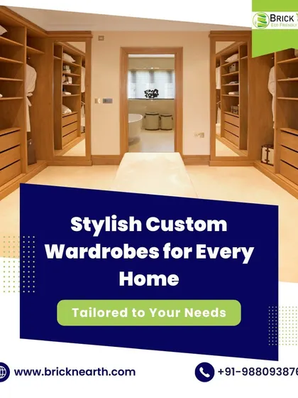 This image showcases a spacious walk-in wardrobe concept. We design custom storage solutions like this with a mix of open shelving, drawers, and hanging space to keep everything organized and easy to find.