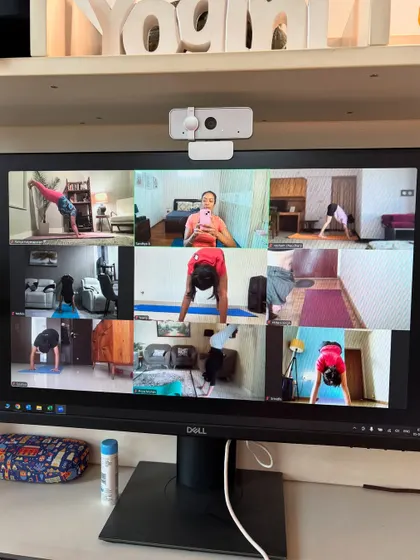This is our community working on building upper body and core strength. The energy and dedication you see on this screen is what makes our online classes so powerful and effective.