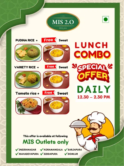 Our lunch combo special offer is perfect for a midday treat. Choose from our variety rices and get a free sweet to complete your meal.