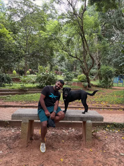 Another happy moment with my best boy, Batman. He's always ready for a photo.