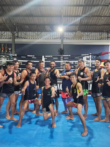 Me with the team of instructors at the world-famous Rawai Muay Thai camp in Phuket, Thailand. We are always learning and bringing back the best techniques for our students.