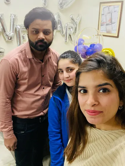 A selfie with family and team members during our anniversary celebration. These are the moments I cherish.