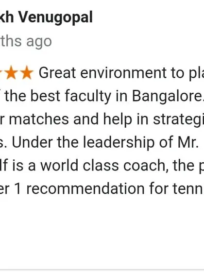 This positive review from a client highlights the great environment and world-class coaching that we strive to provide for every player.