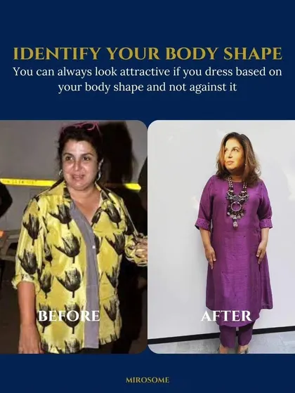This before and after is a testament to the power of dressing for your body shape. It's not about changing your body, it's about celebrating it with the right clothes.