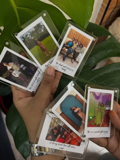 Your memories deserve to be more than just screen savers. A handful of beautiful Polaroid magnets with custom captions.